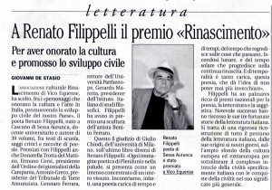 Il Mattino - Premio Rinascimento